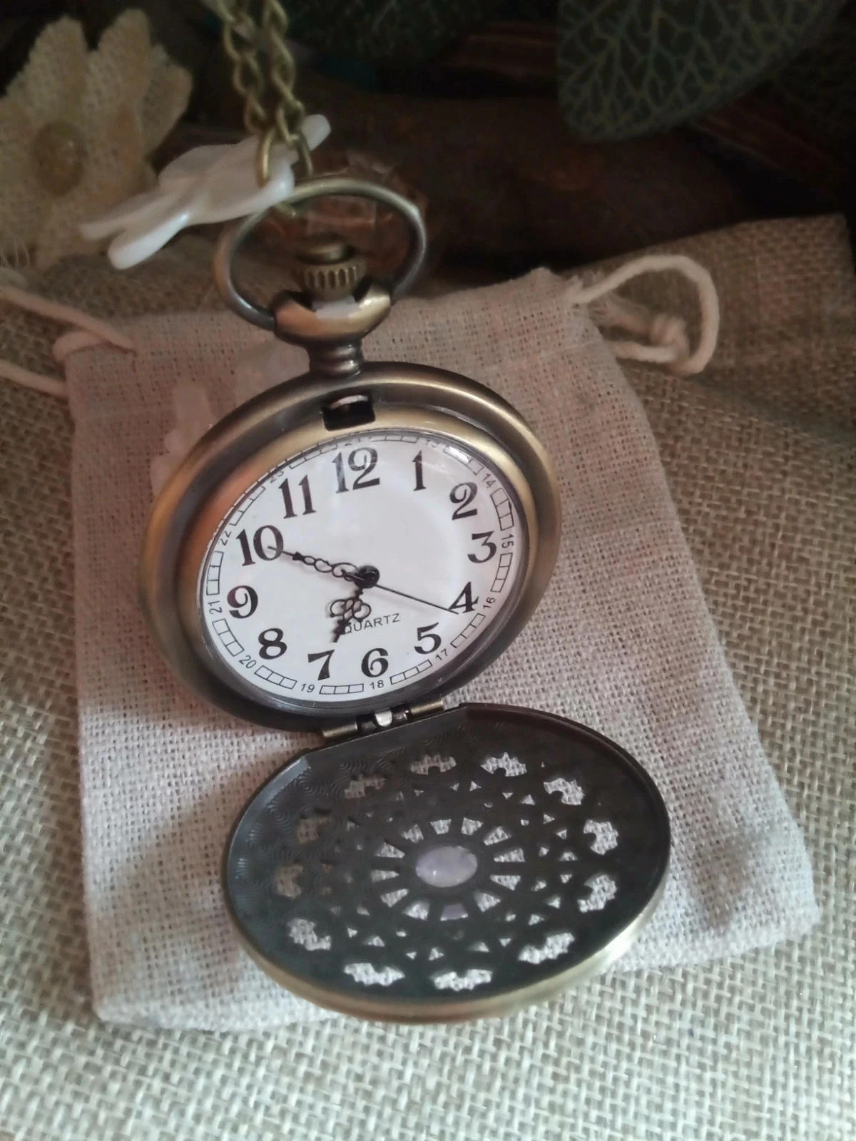 Collier sautoir montre avec pierres naturelles – photo 4